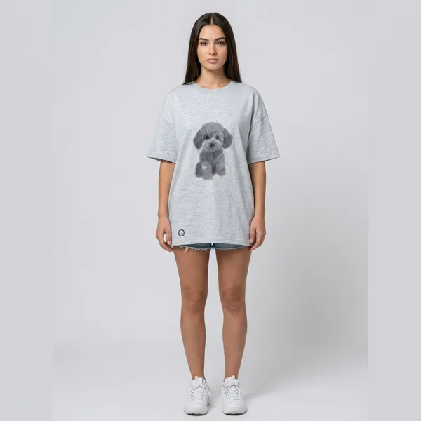 Oversized_Grey_Cotton_Dog_Print_T-Shirt_For_Women