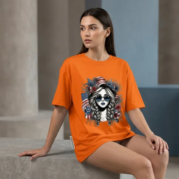 Oversized_Red_&_Orange_Graphic_Print_T-Shirt_Duo_For_Women