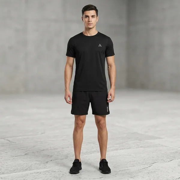 Oversized_Black_Dry_Fit_T-Shirt_&_Black_Gym_Shorts_Combo_For_Men