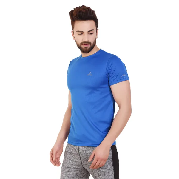Royal_Blue_Polyester_Short_Sleeve_Sports_T-Shirt_For_Men