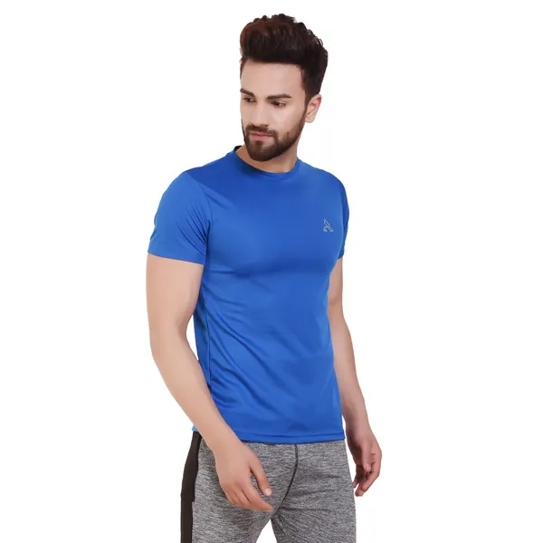 Royal_Blue_Polyester_Short_Sleeve_Sports_T-Shirt_For_Men