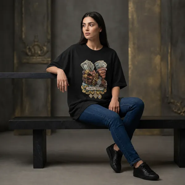 Oversized_Black_Cotton_Graphic_Print_Crew_Neck_T-Shirt_For_Women
