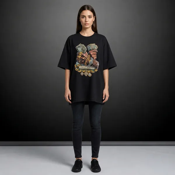 Oversized_Black_Cotton_Graphic_Print_Crew_Neck_T-Shirt_For_Women