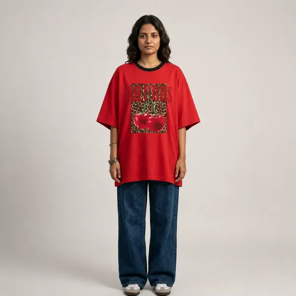 Oversized_Red_Cotton_Graphic_Print_T-Shirt_For_Women