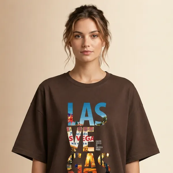 Oversized_Brown_Cotton_Las_Vegas_Graphic_T-Shirt_For_Women