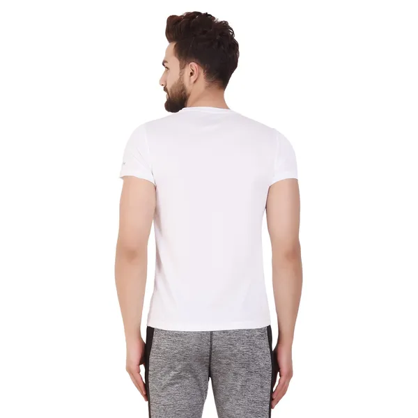 White_Polyester_Slim_Fit_Crew_Neck_T-Shirt_For_Men