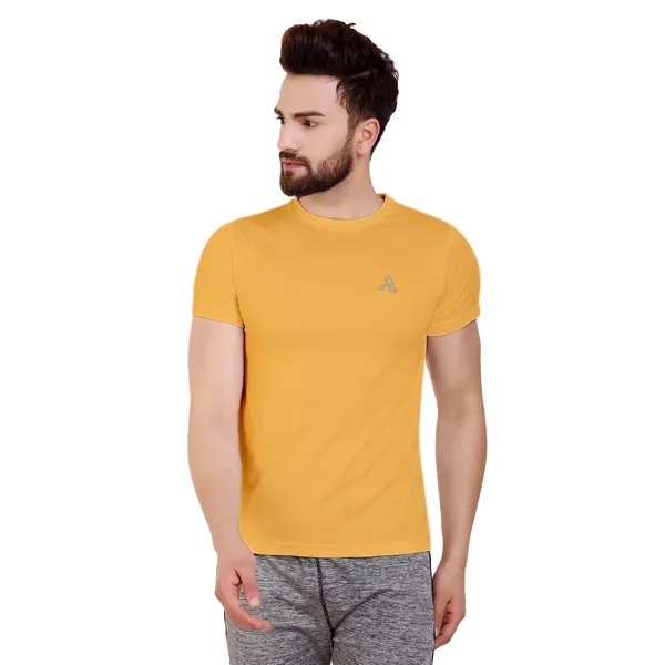 Yellow_Polyester_Slim_Fit_Dry_Fit_T-Shirt_For_Men