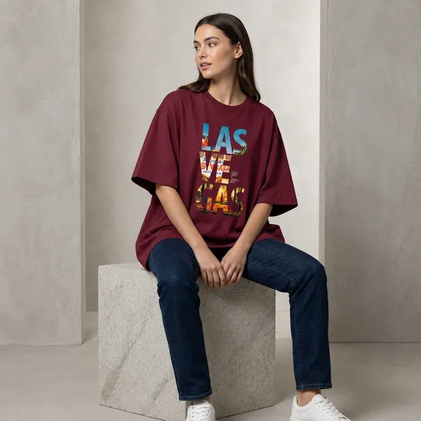 Oversized_Maroon_Cotton_Relaxed_Fit_Graphic_Print_T-Shirt_For_Women