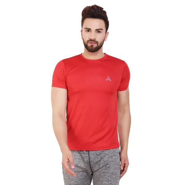 Red_Polyester_Dry_Fit_Sports_T-Shirt_For_Men