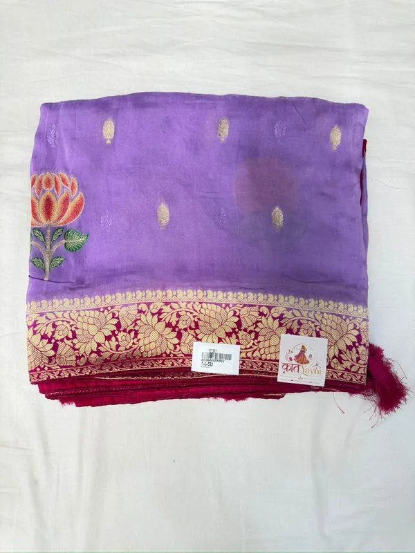 Purple_Brocade_Saree_For_Women