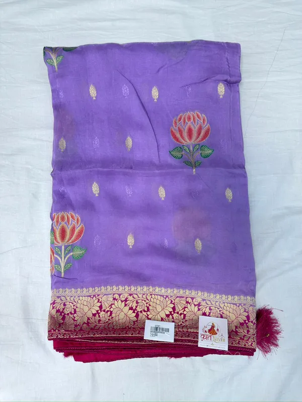 Purple_Brocade_Saree_For_Women
