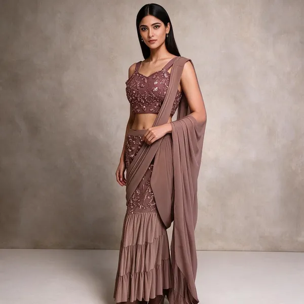 Wine_Butter_Crepe_Saree_For_Women