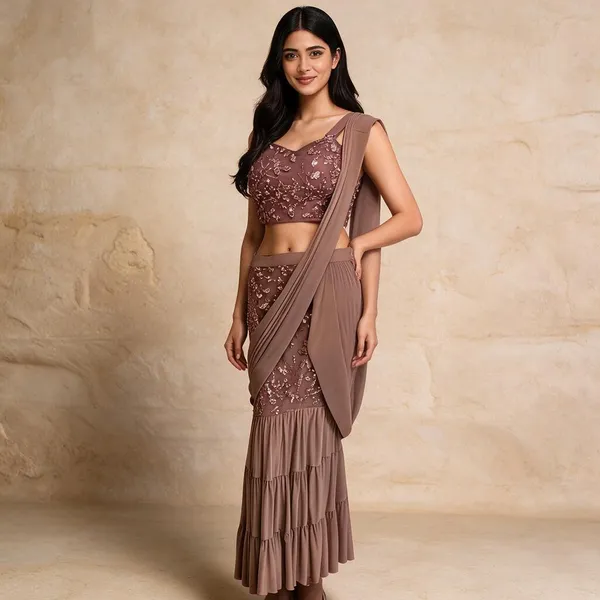 Wine_Butter_Crepe_Saree_For_Women
