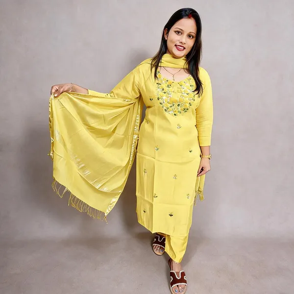 Yellow_Cotton_Suit_For_Women