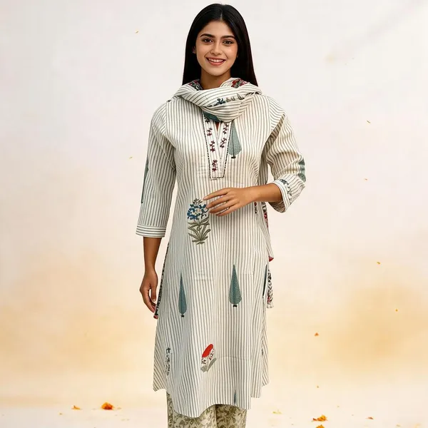 Off-White_Cotton_Kurta_Set_For_Women