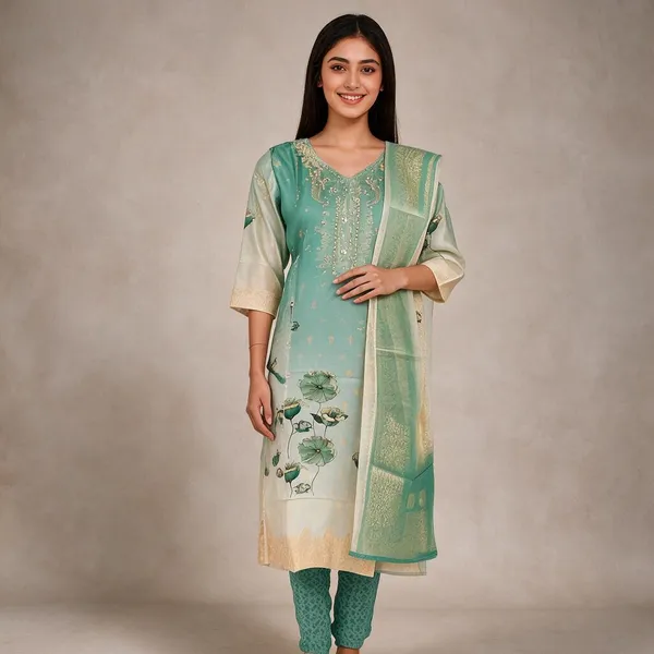 Mint_Green_Cotton_Silk_Straight_Kurta_For_Women
