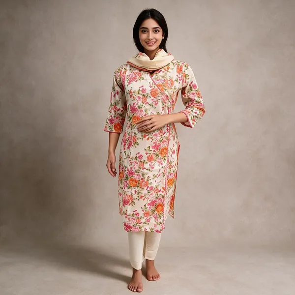 Cream_Cotton_Straight_Kurta_Set_For_Women