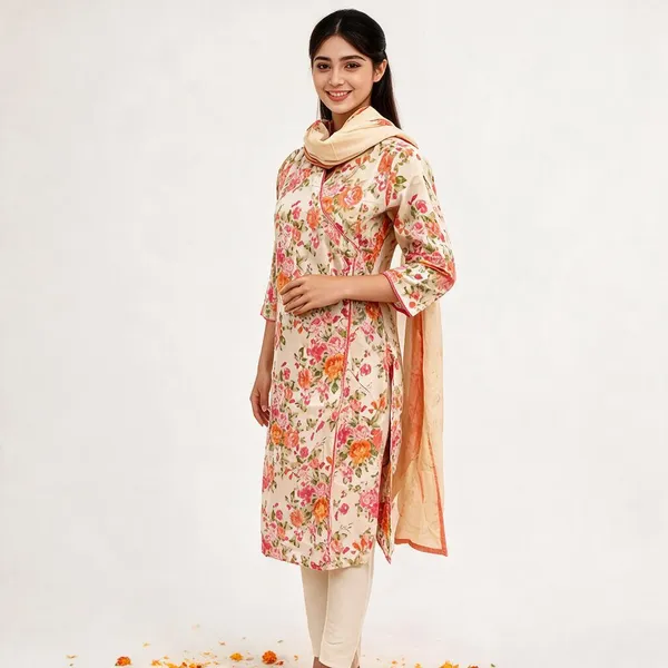 Cream_Cotton_Straight_Kurta_Set_For_Women