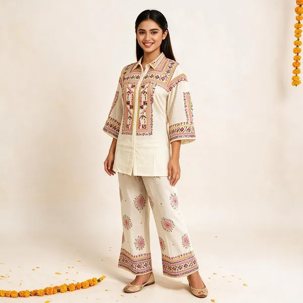 Cream_Cotton_Straight_Kurta_Set_For_Women