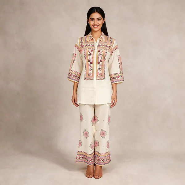 Cream_Cotton_Straight_Kurta_Set_For_Women