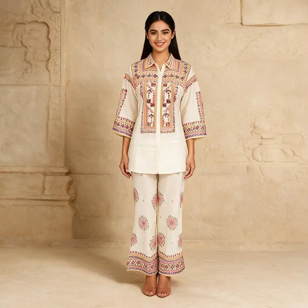Cream_Cotton_Straight_Kurta_Set_For_Women