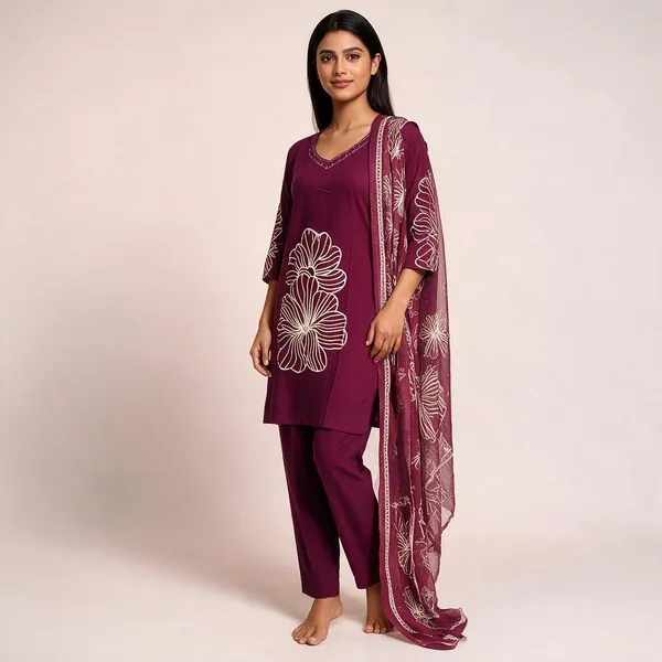Purple_Cotton_Straight_Kurta_Set_For_Women