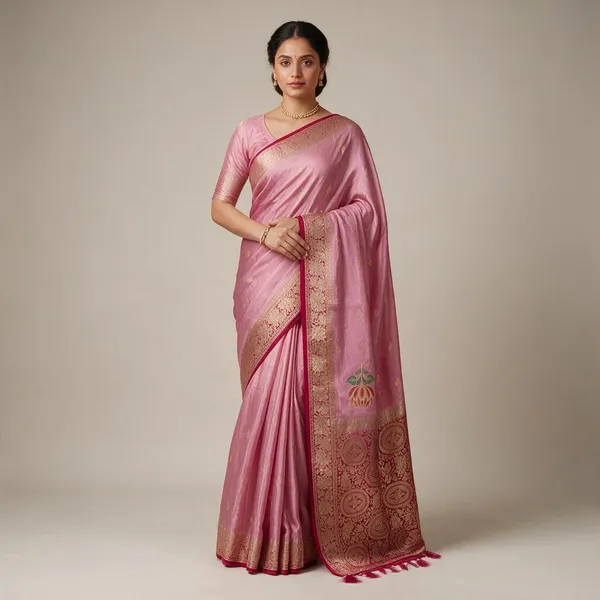 Pink_Woven_Brocade_Saree_For_Women
