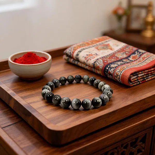 Grey_Stone_Beads_Bracelet_For_Unisex