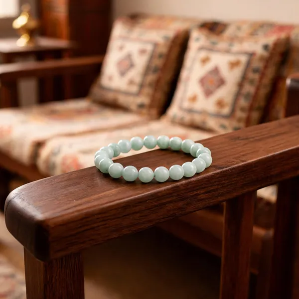 Light_Green_Stone_Beads_Bracelet_For_Unisex