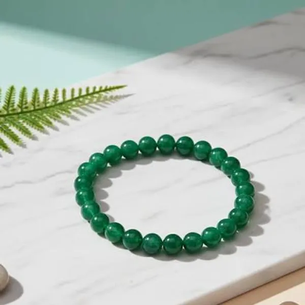 Green_Stone_Beads_Bracelet_For_Unisex