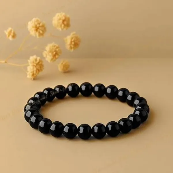 Black_Stone_Beads_Bracelet_For_Unisex