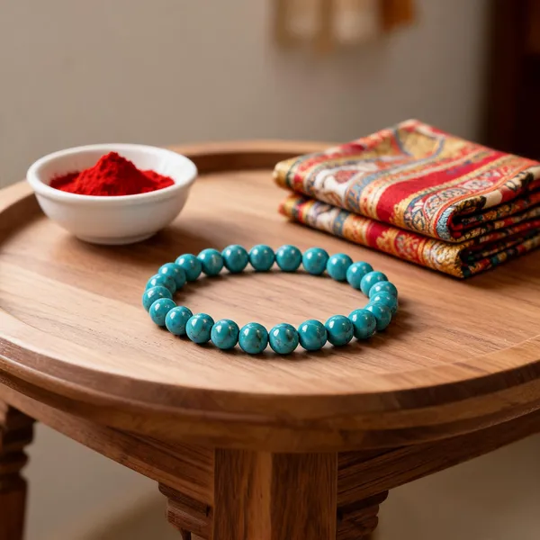 Turquoise_Stone_Beads_Bracelet_For_Unisex