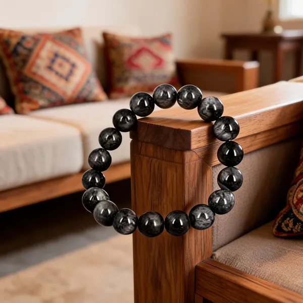 Black_Metal_Beads_Bracelet_For_Unisex