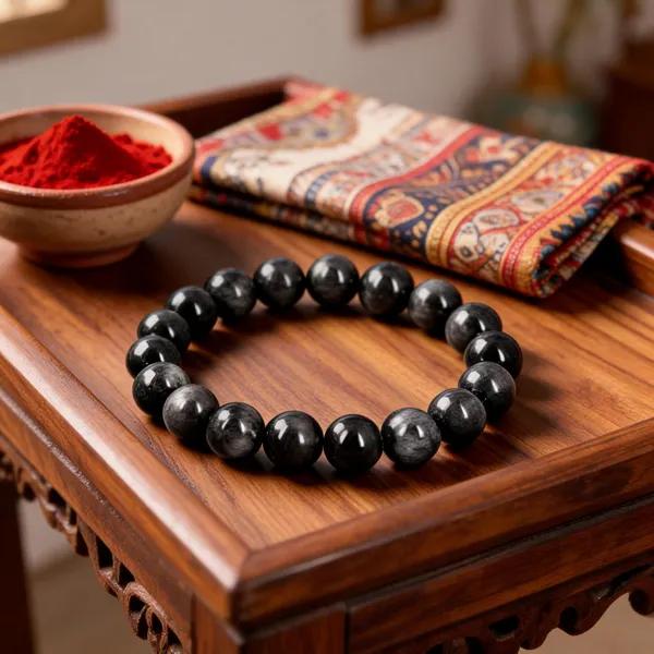 Black_Metal_Beads_Bracelet_For_Unisex