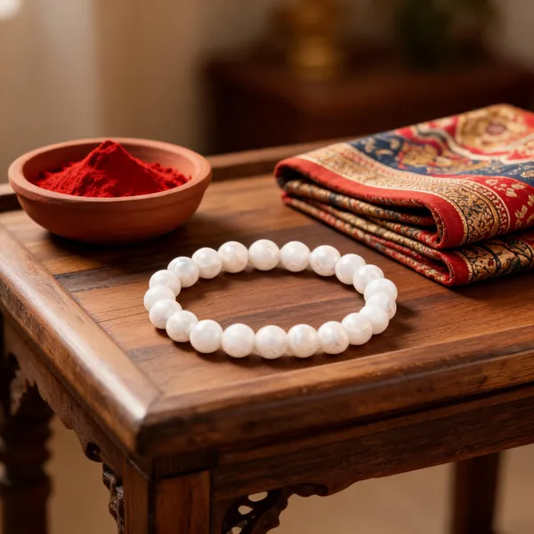 White_Stone_Beads_Bracelet_For_Unisex