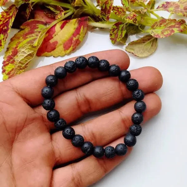 Black_Stone_Beads_Textured_Bracelet_For_Unisex
