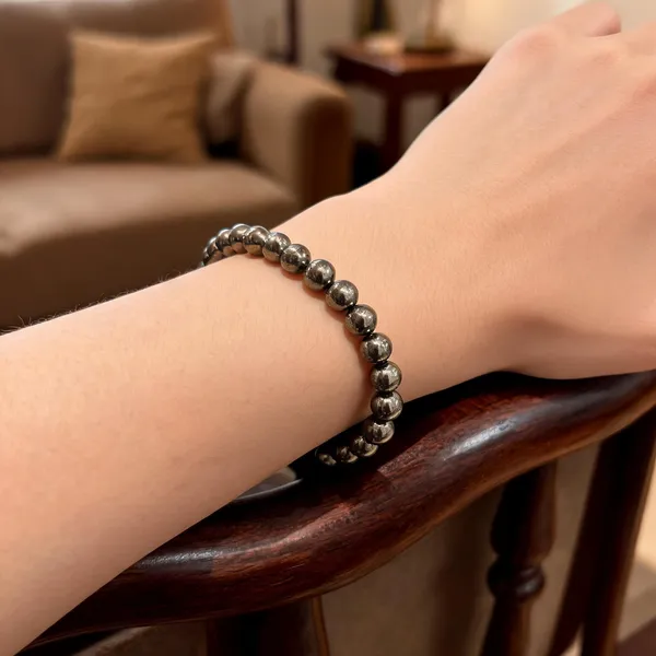 Gunmetal_Metal_Beads_Bracelet_For_Unisex