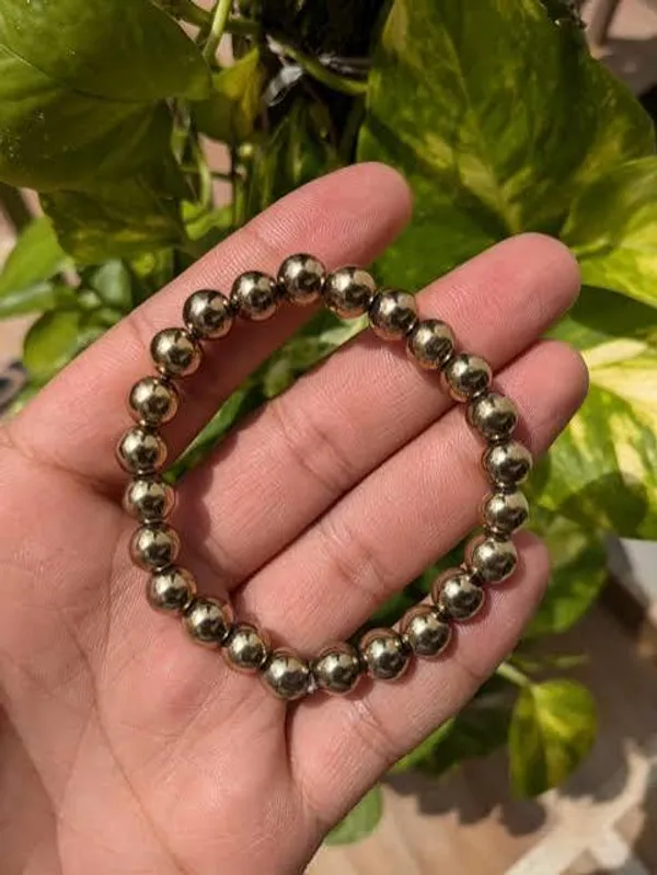 Gunmetal_Metal_Beads_Bracelet_For_Unisex