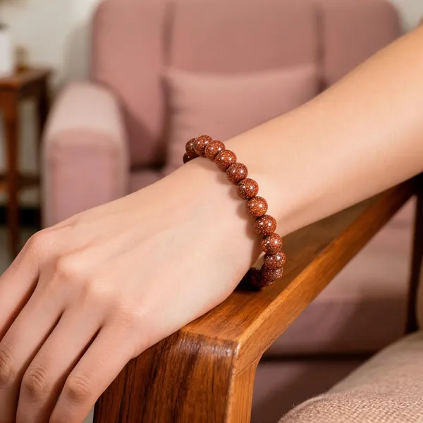 Brown_Stone_Beads_Bracelet_For_Unisex
