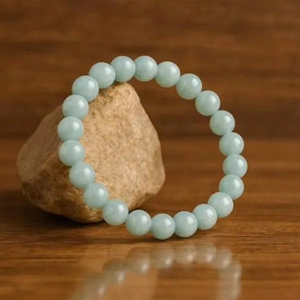 Light_Green_Stone_Beads_Bracelet_For_Unisex
