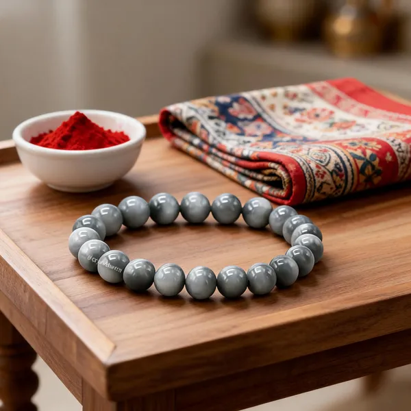 Grey_Stone_Beads_Bracelet_For_Unisex