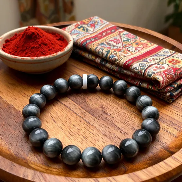 Black_Stone_Beads_Bracelet_For_Unisex