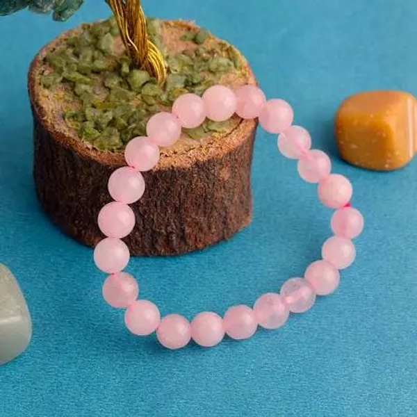 Pink_Stone_Beads_Bracelet_For_Unisex