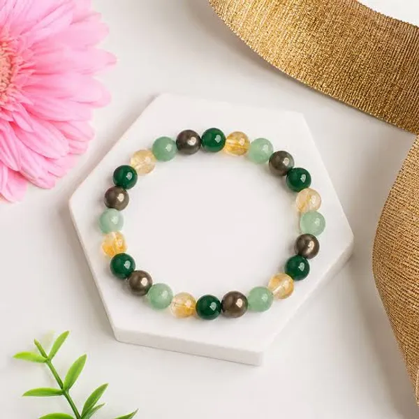 Green_Stone_Beads_Bracelet_For_Unisex