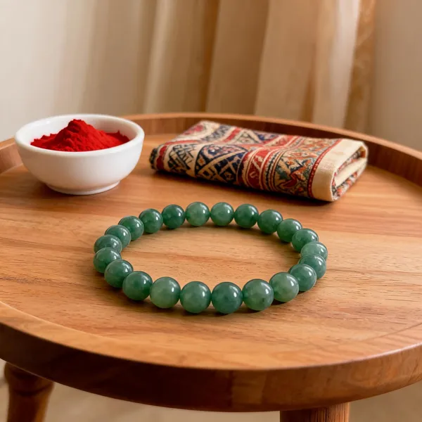 Green_Stone_Beads_Round_Bracelet_For_Unisex