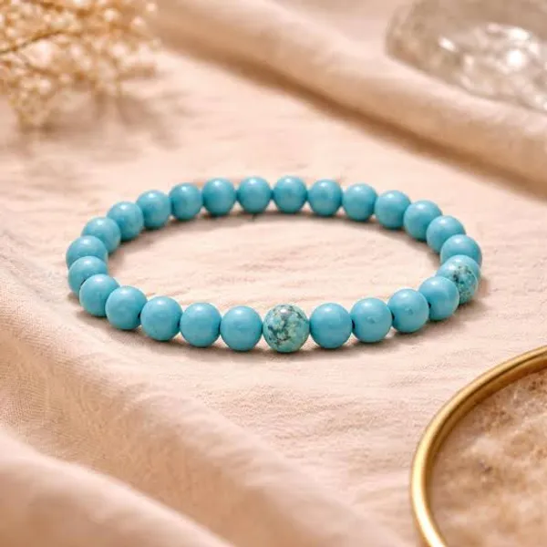Blue_Stone_Beads_Bracelet_For_Unisex