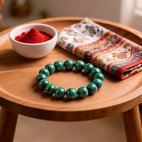 Green_Stone_Beads_Bracelet_For_Unisex