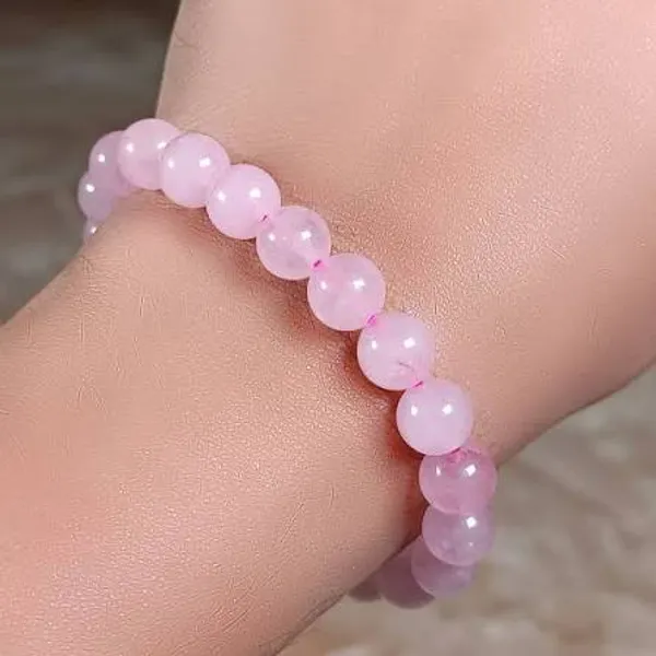 Pink_Stone_Beads_Bracelet_For_Unisex