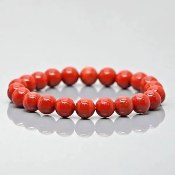 Red_Stone_Beads_Bracelet_For_Unisex