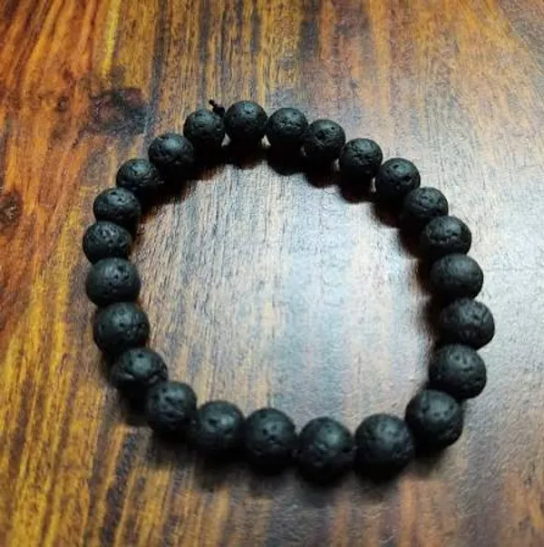 Black_Stone_Beads_Textured_Bracelet_For_Unisex